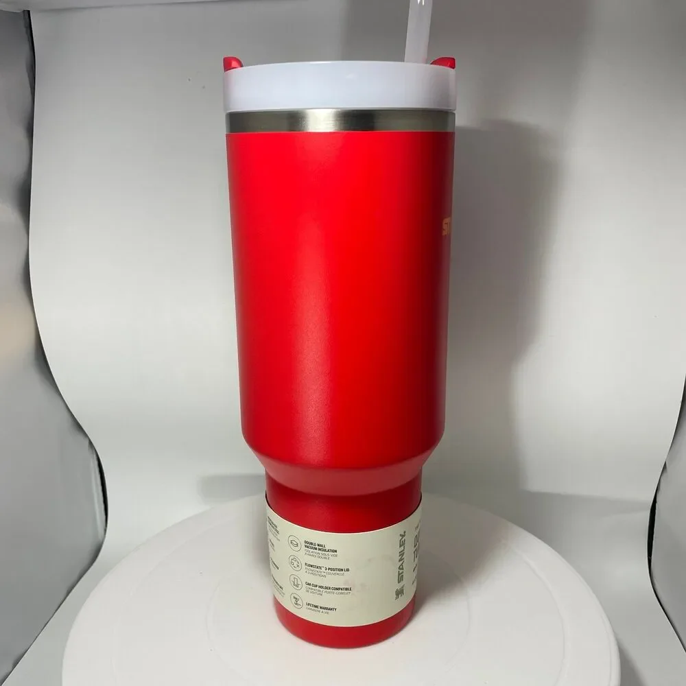 NEW Genuine STANLEY Quencher H2.0 Tumbler Flowstate 40 oz - Chili Red & Orange - Picture 4 of 7